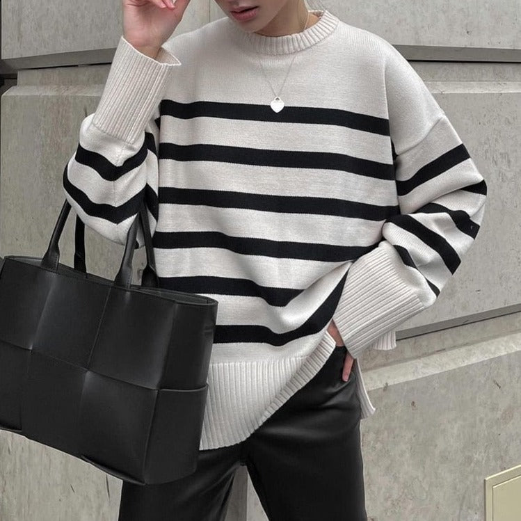 ELA™ | Striped Knitted Sweater